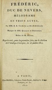 Tapa de Frédéric, duc de Nevers