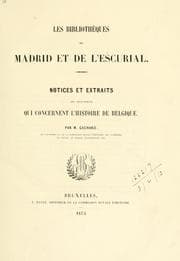 Tapa de Les bibliothèques de Madrid et de l'Escurial