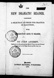 Tapa de The new dramatic reader