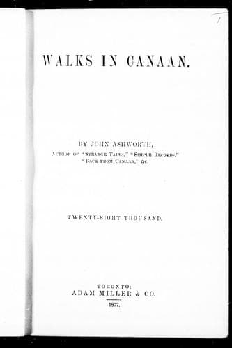 Tapa de Walks in Canaan