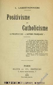 Tapa de Positivisme et catholicisme à propos de l'Action Française
