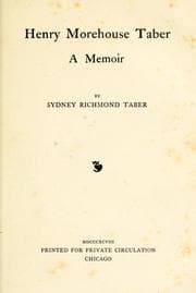 Tapa de Henry Morehouse Taber
