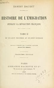 Tapa de Histoire de l'émigration pendant la Révolution française