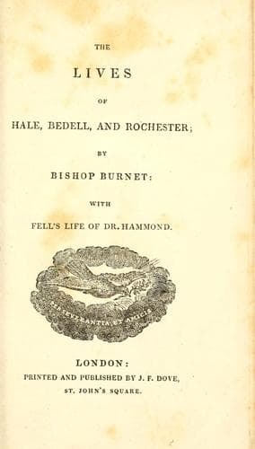 Tapa de The lives of Hale, Bedell, and Rochester