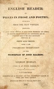 Tapa de The English reader, or, Pieces in prose and poetry