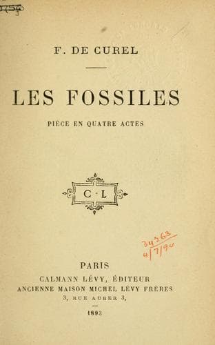 Tapa de Les fossiles