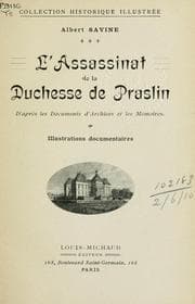 Tapa de L'assassinat de la Duchesse de Praslin