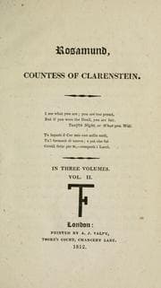 Tapa de Rosamund, countess of Clarenstein ...