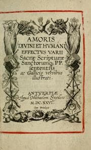 Tapa de Amoris diuini et humani effectus