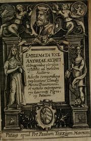 Tapa de Emblemata v. cl. Andreae Alciati