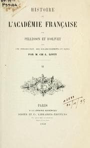 Tapa de Histoire de l'Académie française