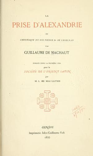 Tapa de La prise d'Alexandrie