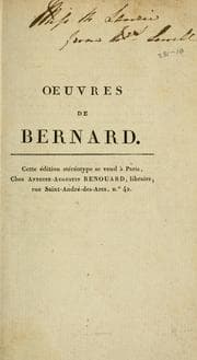 Tapa de Oeuvres de Bernard