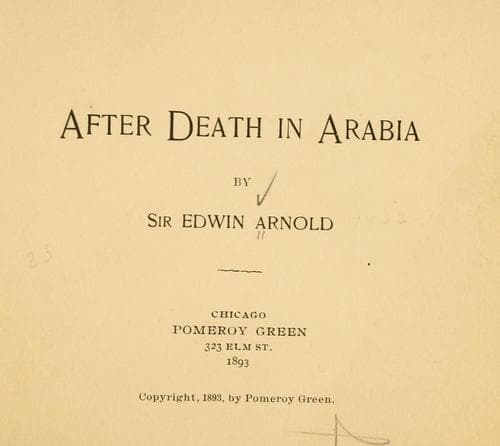 Tapa de After death in Arabia