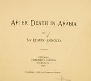 Tapa de After death in Arabia