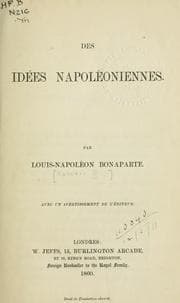 Tapa de Des idées Napoléoniennes