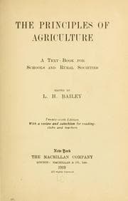 Tapa de The principles of agriculture