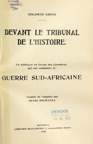 Tapa de Devant le tribunal de l'histoire