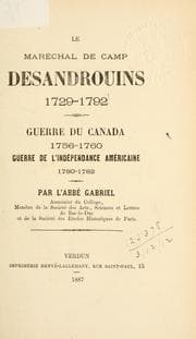 Tapa de Le maréchal de camp Desandrouins, 1729-1792