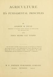 Tapa de Agriculture, its fundamental principles