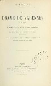 Tapa de Le drame de Varennes, Juin 1791