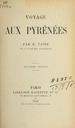 Tapa de Voyage aux Pyrénées.