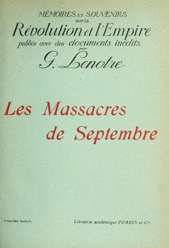 Tapa de La massacres de Septembre