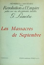 Tapa de La massacres de Septembre