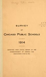 Tapa de Survey of Chicago Public schools, 1914 ...