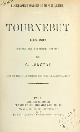 Tapa de Tournebut, 1804-1809