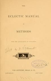 Tapa de The eclectic manual of methods for the assistance of teachers