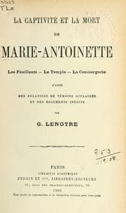 Tapa de La captivité et la mort de Marie-Antoinette