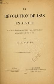 Tapa de La révolution de 1848 en Alsace