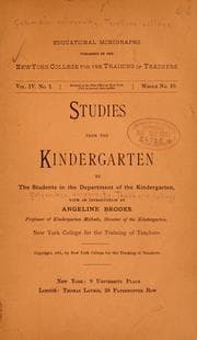 Tapa de Studies from the kindergarten