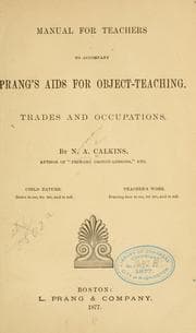 Tapa de Manual for teachers, to accompany Prang's aids for object-teaching