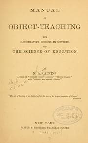 Tapa de Manual of object-teaching