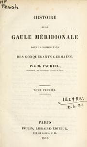 Tapa de Historie de la Gaule Méridionale