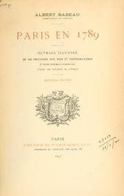 Tapa de Paris en 1789