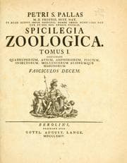 Tapa de Spicilegia zoologica
