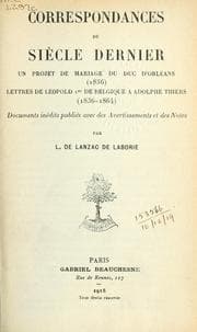 Tapa de Correspondances du siècle dernier