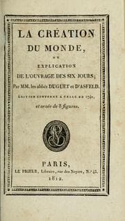 Tapa de La création du monde