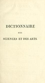 Tapa de Dictionnaire des sciences et des arts