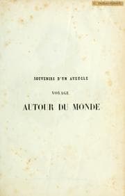 Tapa de Souvenirs d'un aveugle