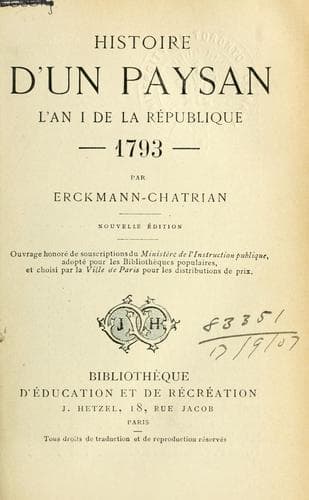 Tapa de Histoire d'un paysan.