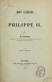 Tapa de Don Carlos et Philippe II