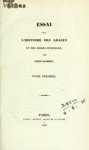 Tapa de Essai sur l'histoire des Arabes et des Mores d'Espagne