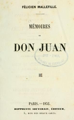 Tapa de Mémoires de Don Juan
