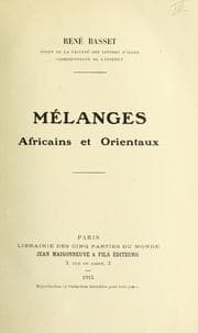 Tapa de Mélanges africains et orientaux