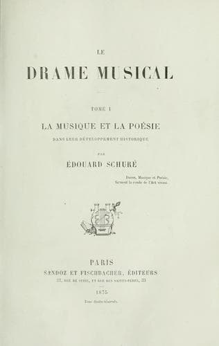 Tapa de Le drame musical