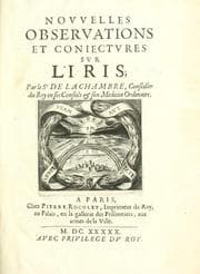 Tapa de Nouvelles observations et coniectvres svr l'iris